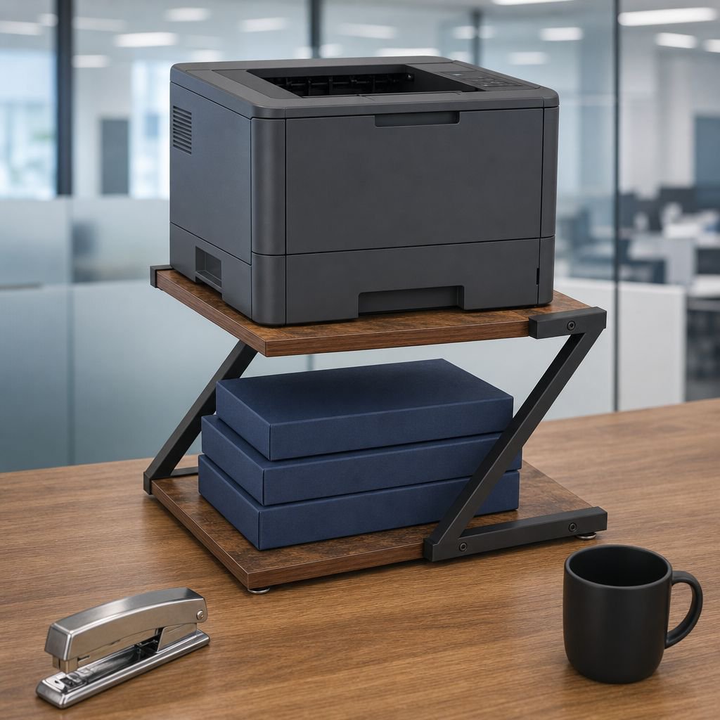 Sturdy wooden storage rack for desktop