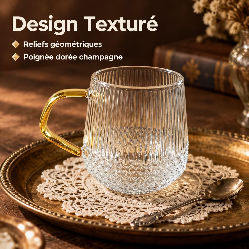 Tasse à café en verre résistant à la chaleur
