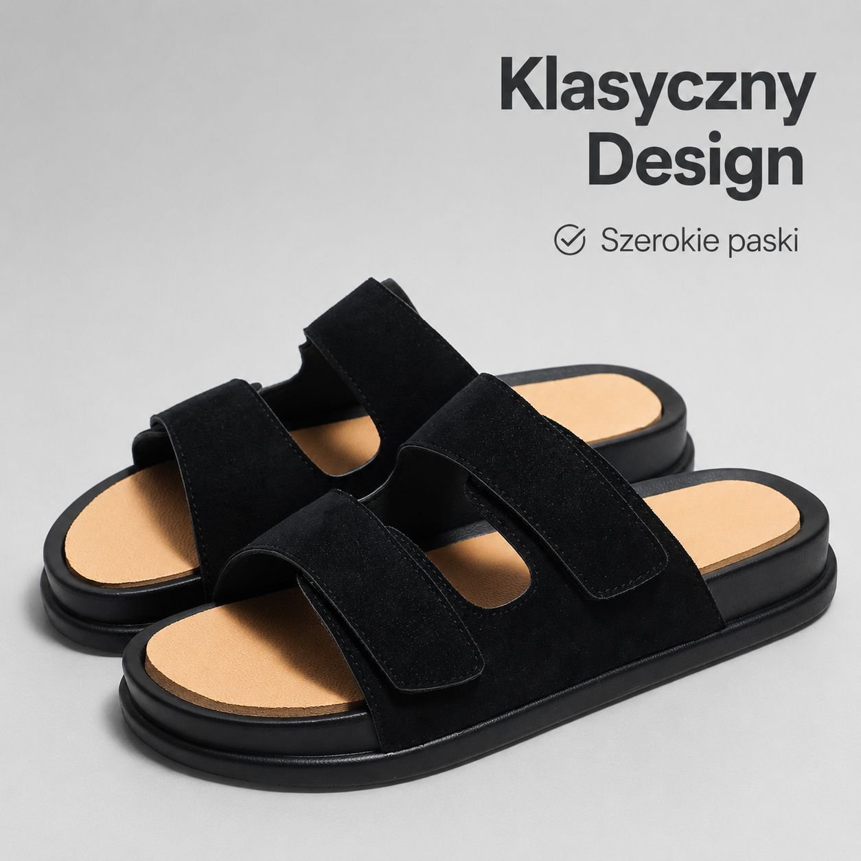 Męskie letnie sandały eksportowe, wygodne i oddychające, na grubej podeszwie