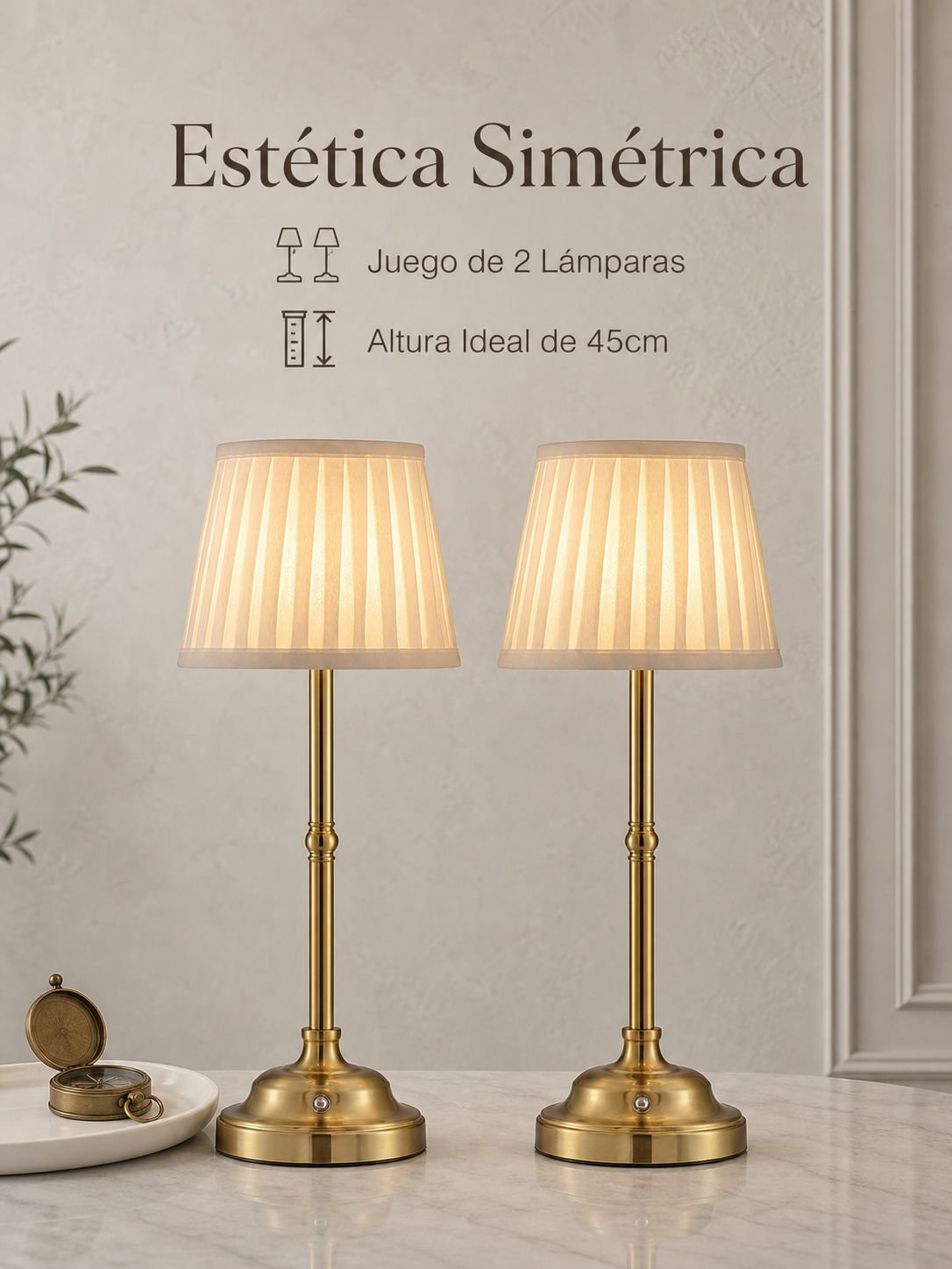 Lámpara de mesa de estilo minimalista para sala de estar