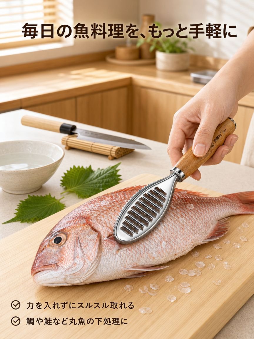魚の鱗取り、家庭用鱗取りツール