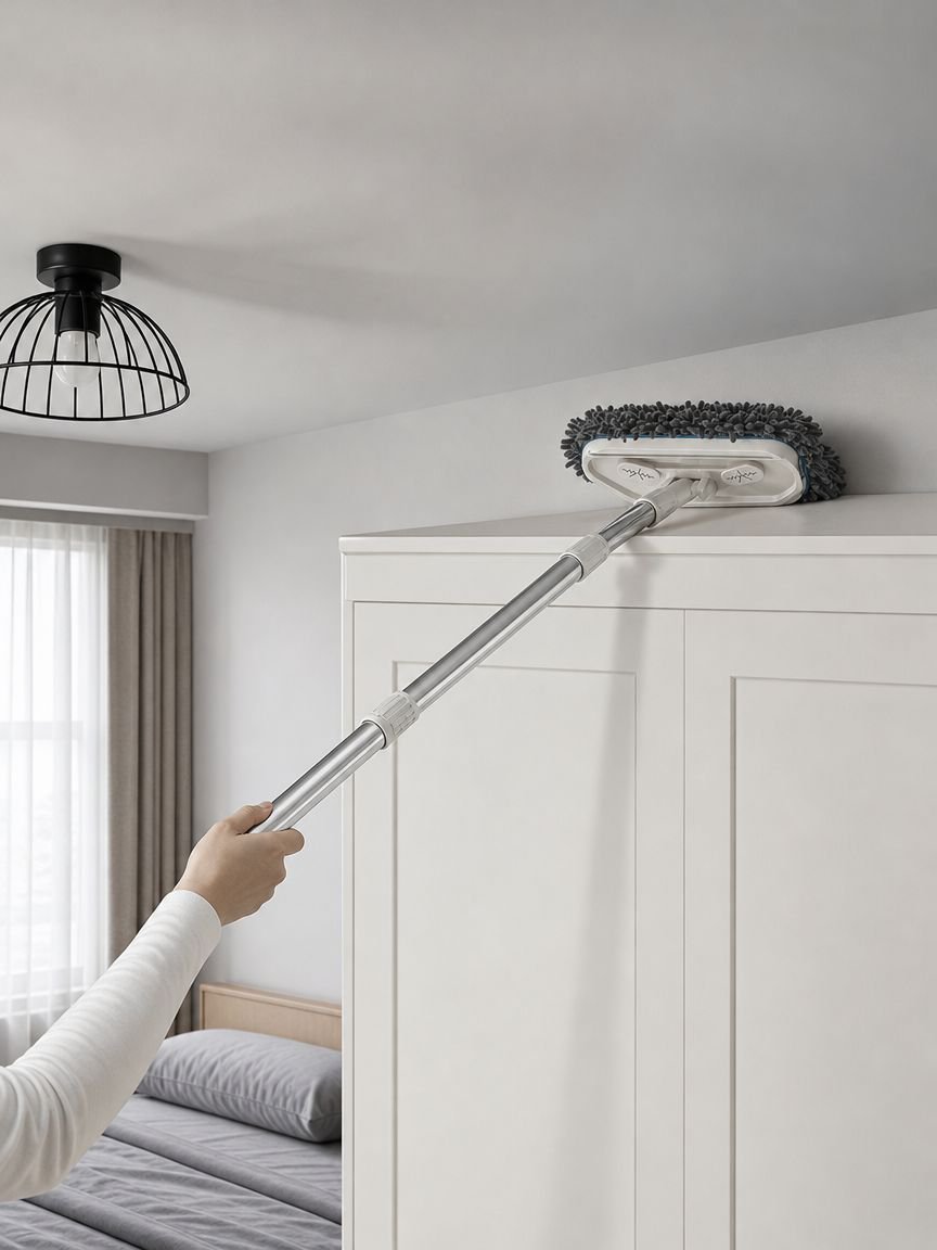 Dreieckiger Bodenwischer aus saugfähigem Chenille