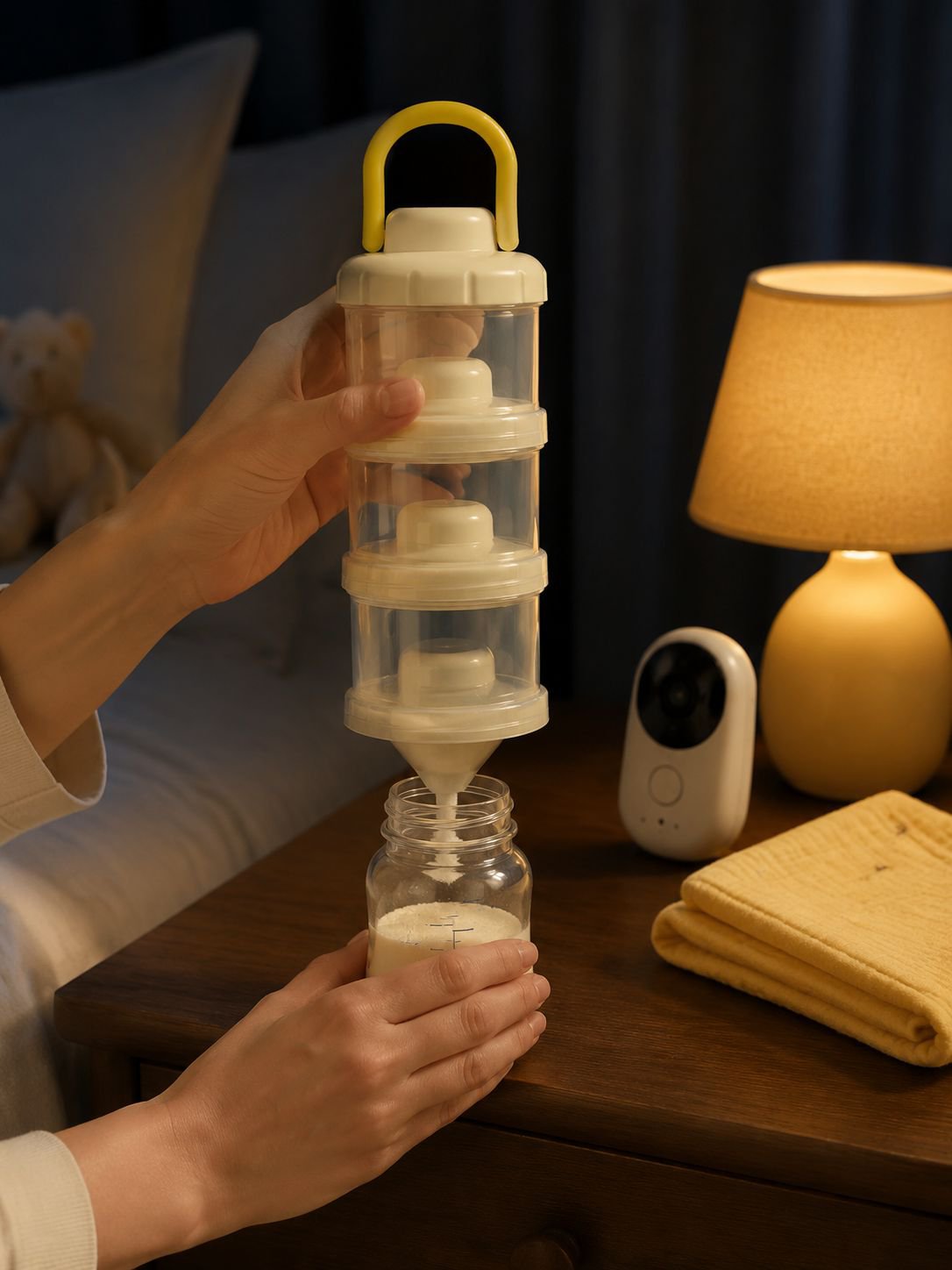 Caja de almacenamiento sellada y portátil de gran capacidad para leche en polvo de bebé