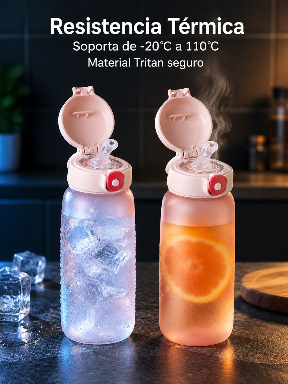 Escala graduada de botella de agua para controlar la cantidad