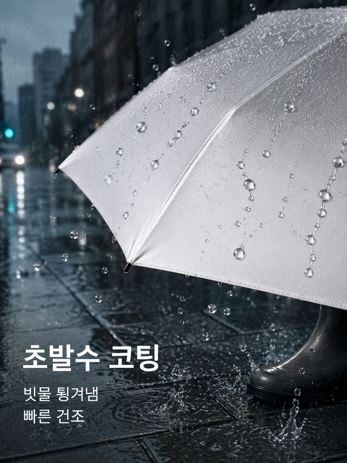 티타늄 실버 이중 레이어 우산