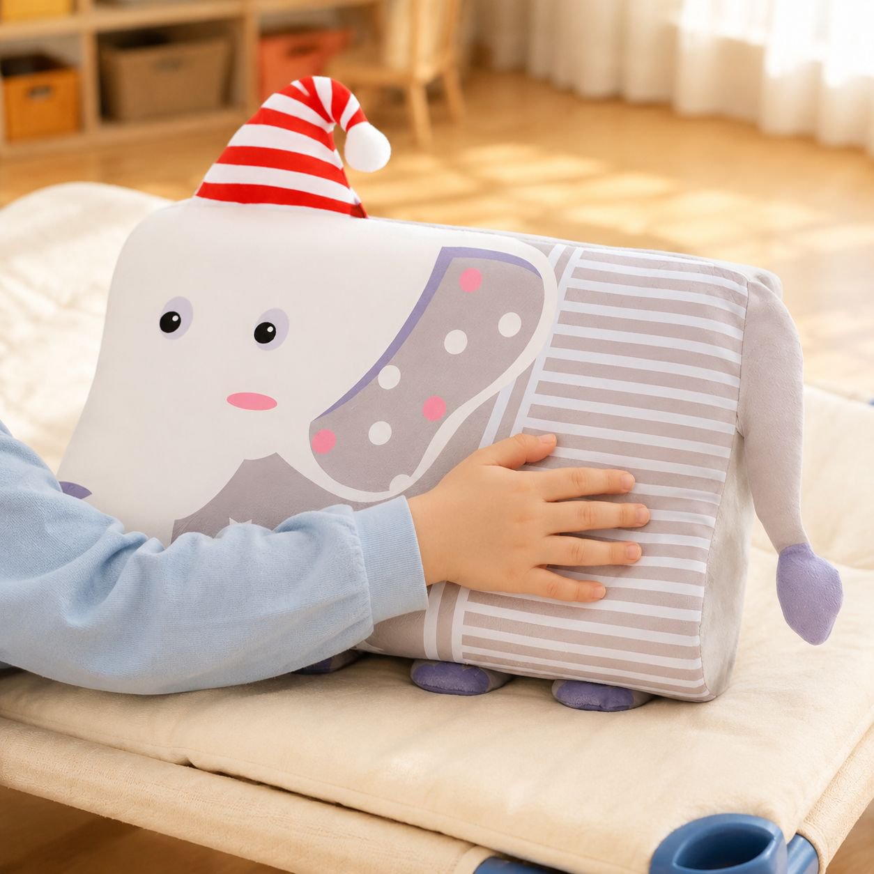 Supportive latex pillow for kids' restful sleep