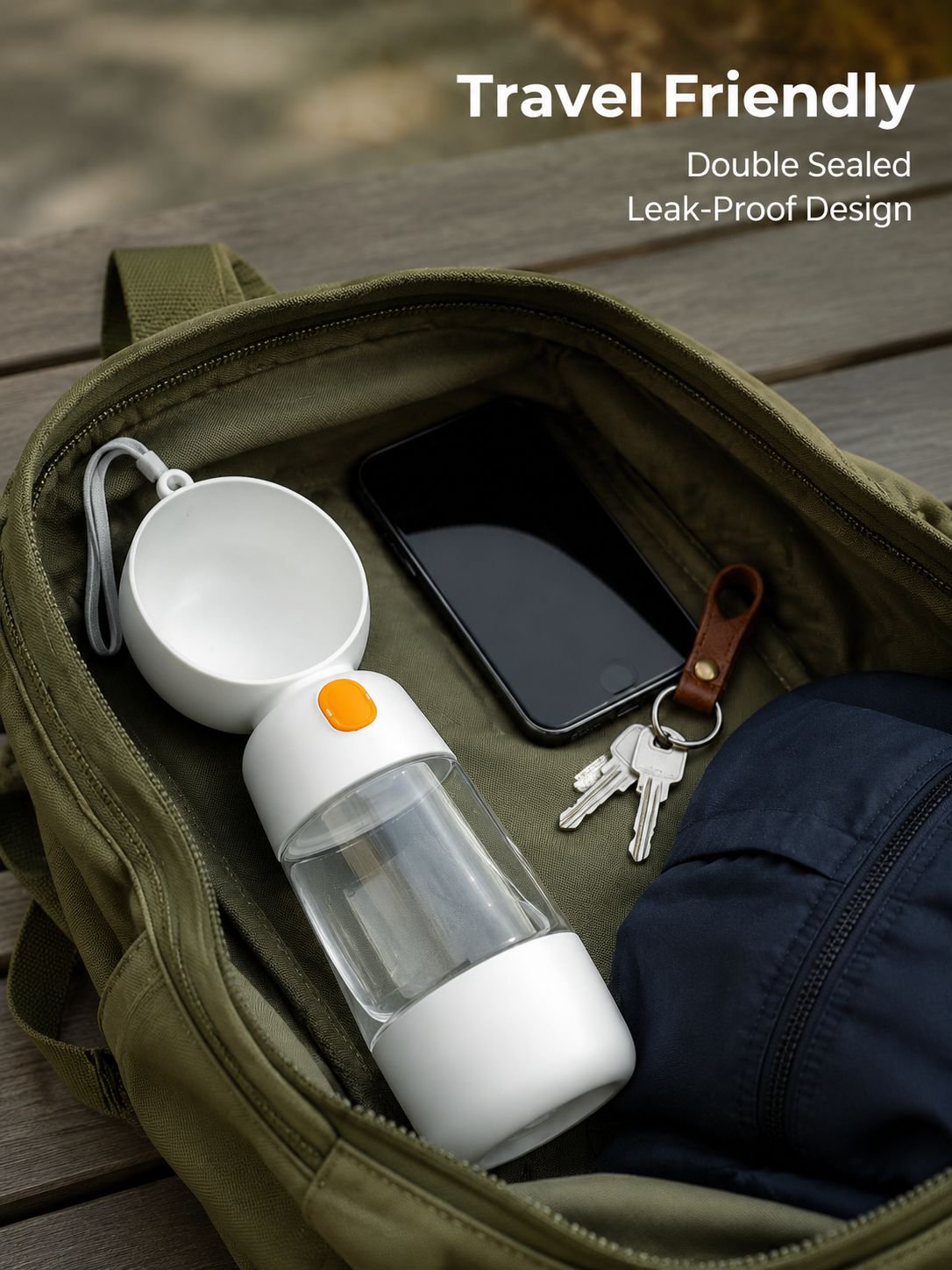 Pet Outdoor Water Cup Walking Dog Walking Cup Food Storage Bottle Dog Portable Drinking Waterer