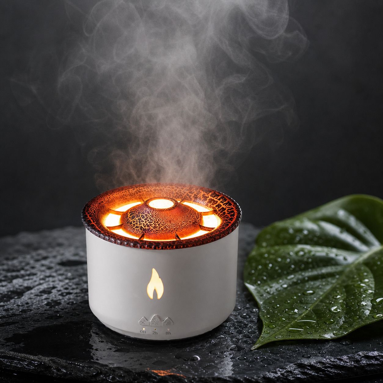 Portable aromatherapy machine with visible mist and dual color LEDs