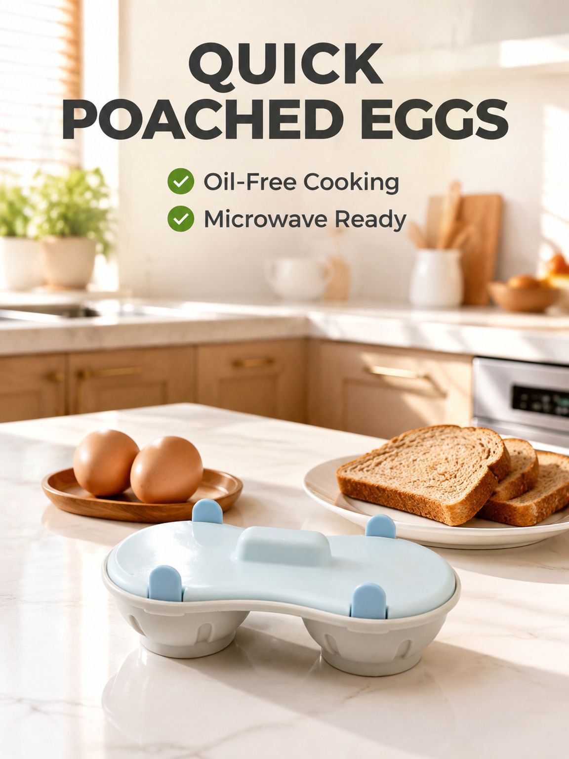 Microwave Egg Cooker, Steamed Egg Box, Creative Kitchen Gadgets, Egg Cooker, Boiled Eggs, Low-Fat Fi