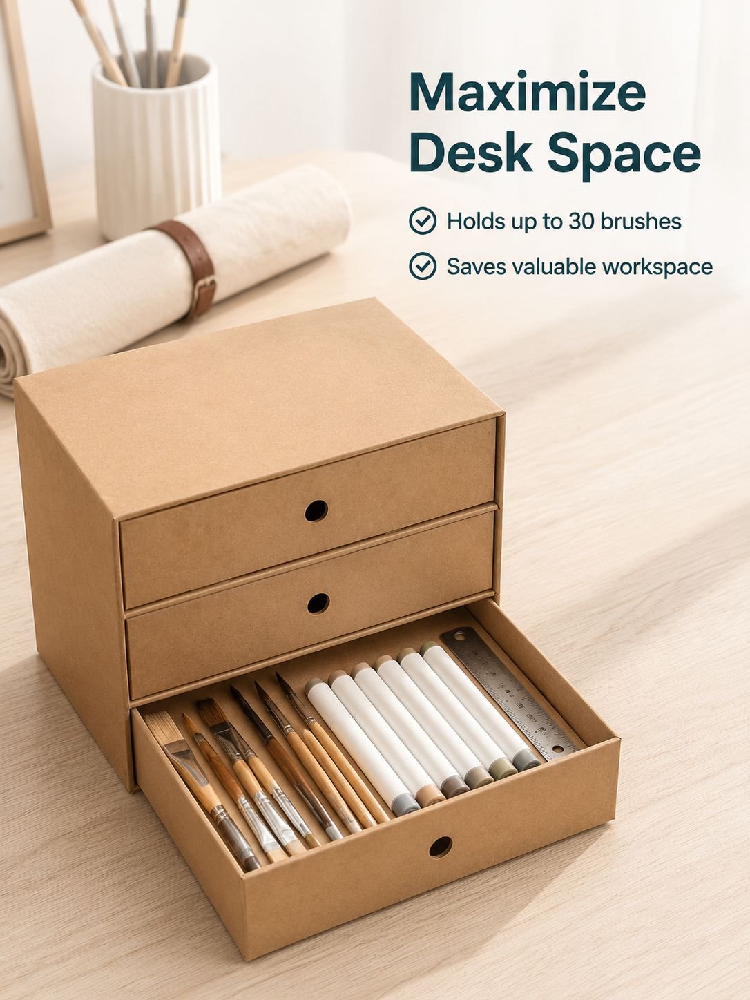 Desktop storage organizer for office supplies