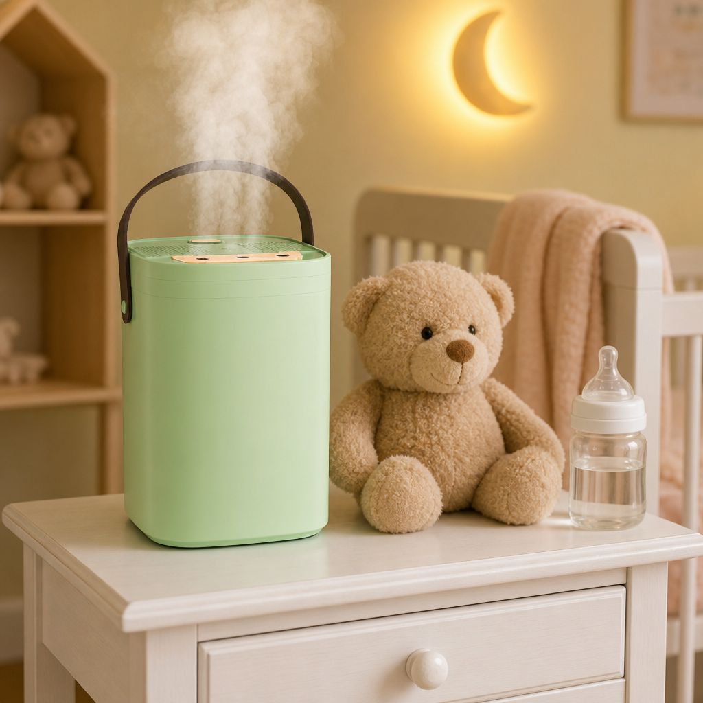 Desktop Large Capacity Silent Humidifier for Mother and Baby, USB Three Nozzle