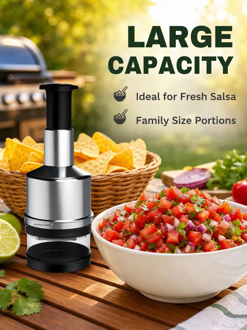 Manual fruit and vegetable chopper