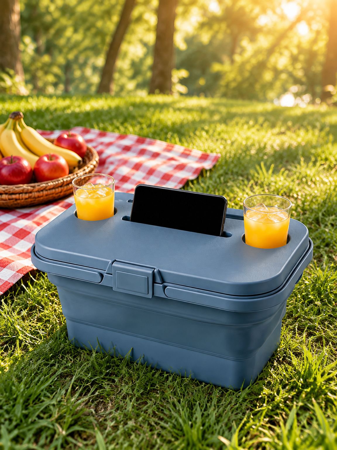 Cesta de picnic portátil y multifuncional