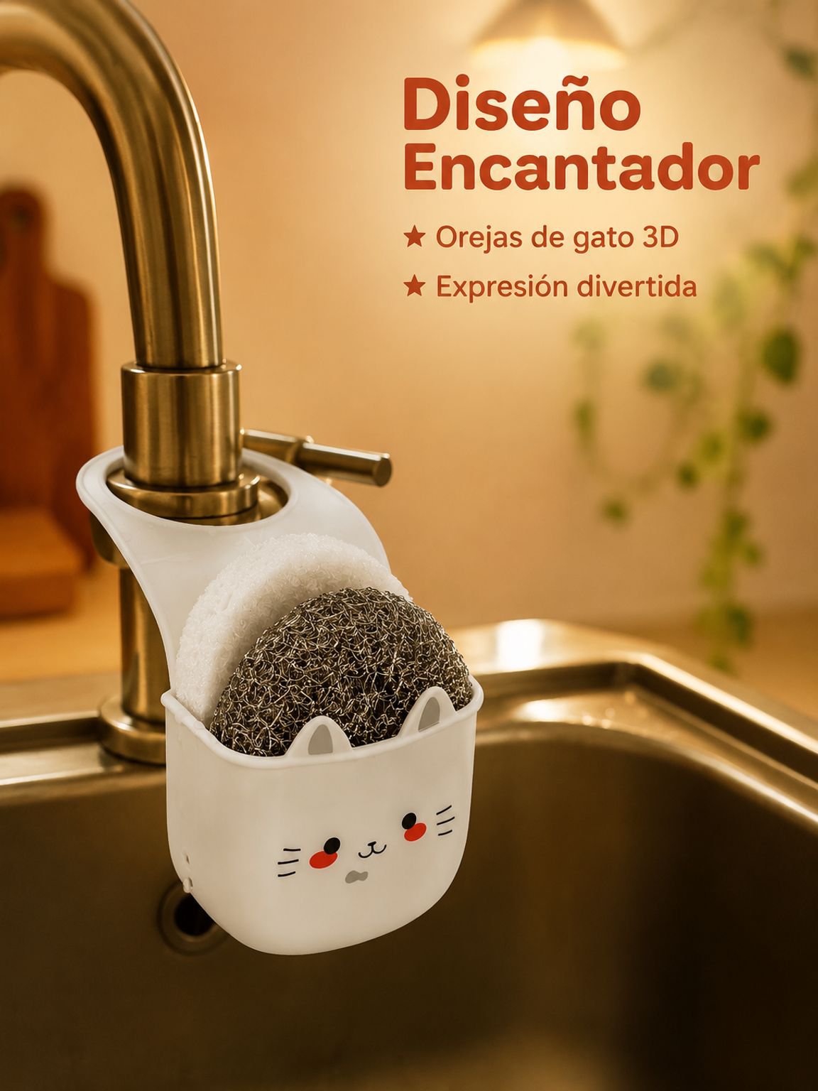 Organizador doble para fregadero