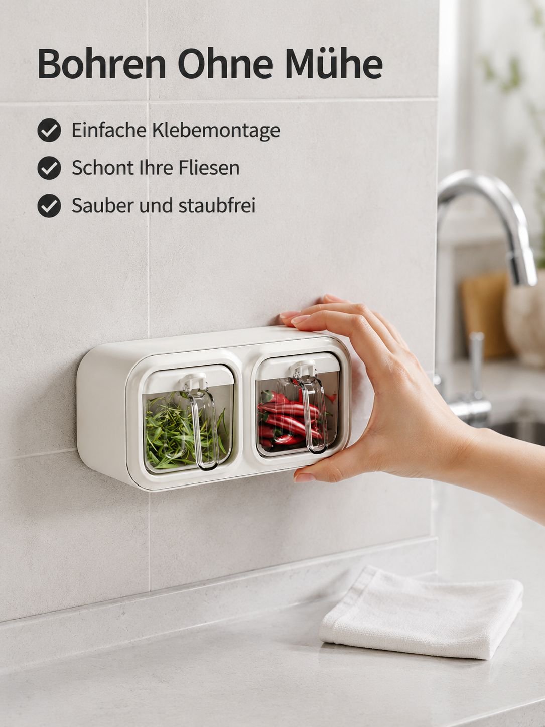 Aromadichte Aufbewahrungsbox für Salz und Gewürze
