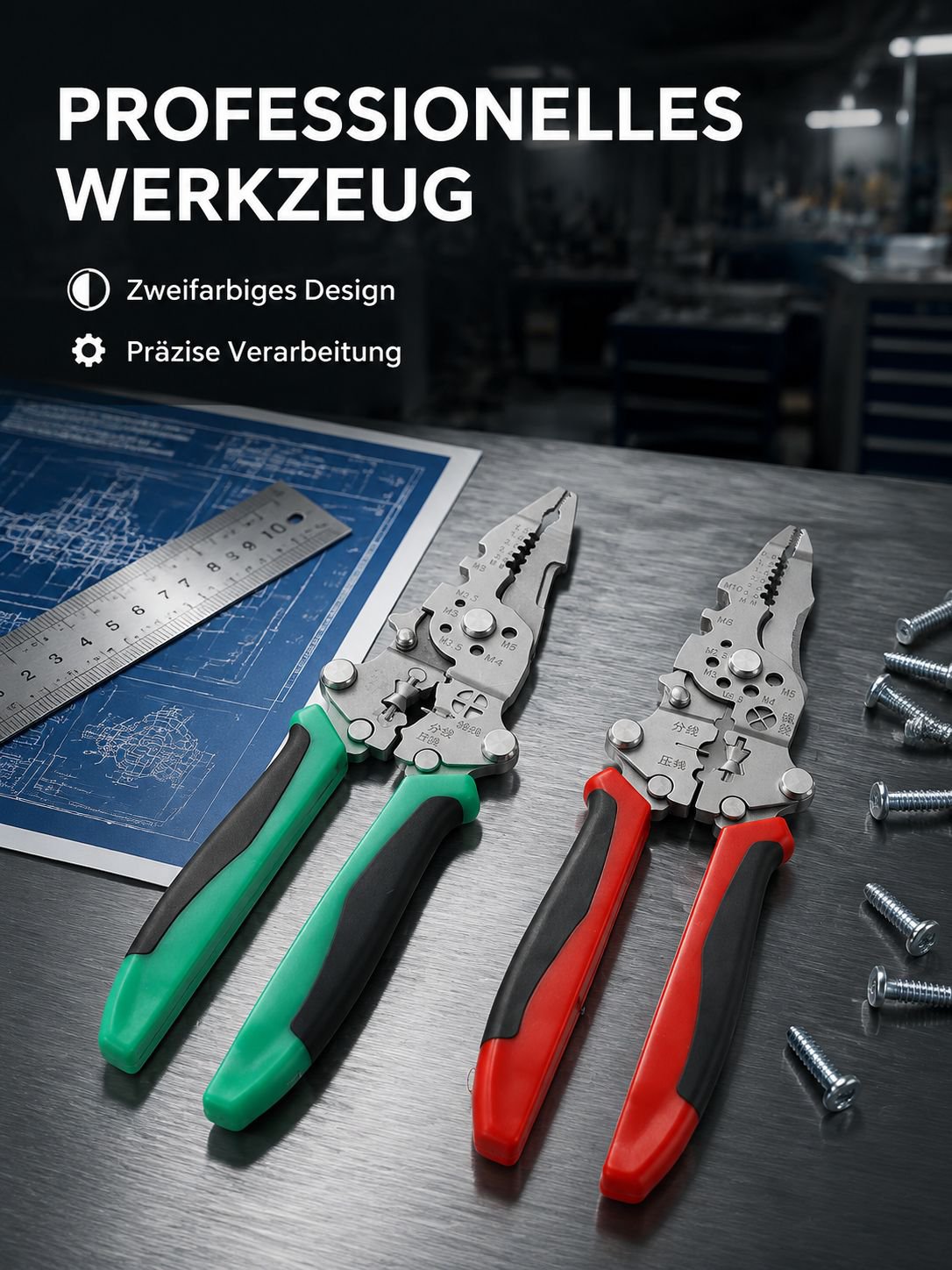 Multifunktions-Schneid- und Spannungsprüfungs-Werkzeugset für Elektriker