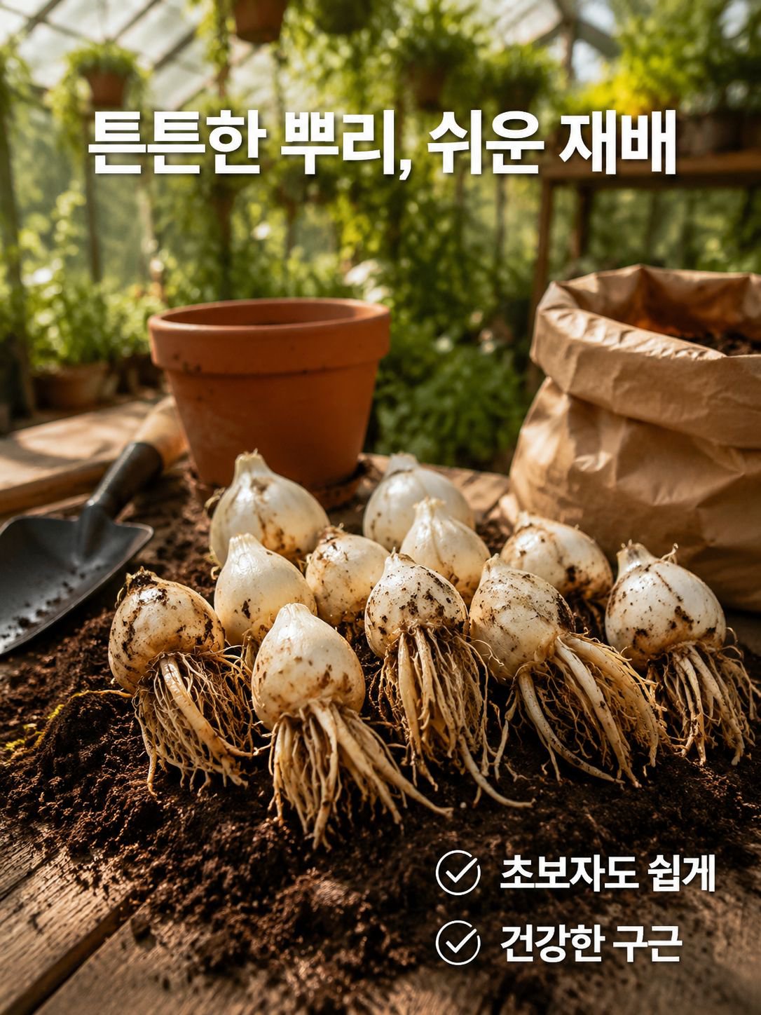 튤립 구근 꽃