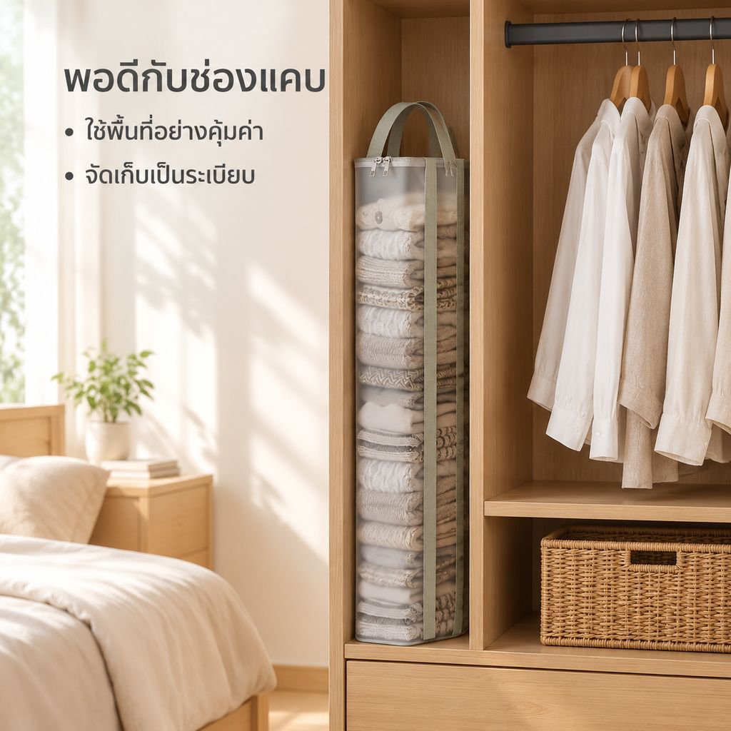 กระเป๋าเก็บเสื้อผ้าความจุสูงพร้อมหูหิ้วและโครงสร้างเสริมความแข็งแรง