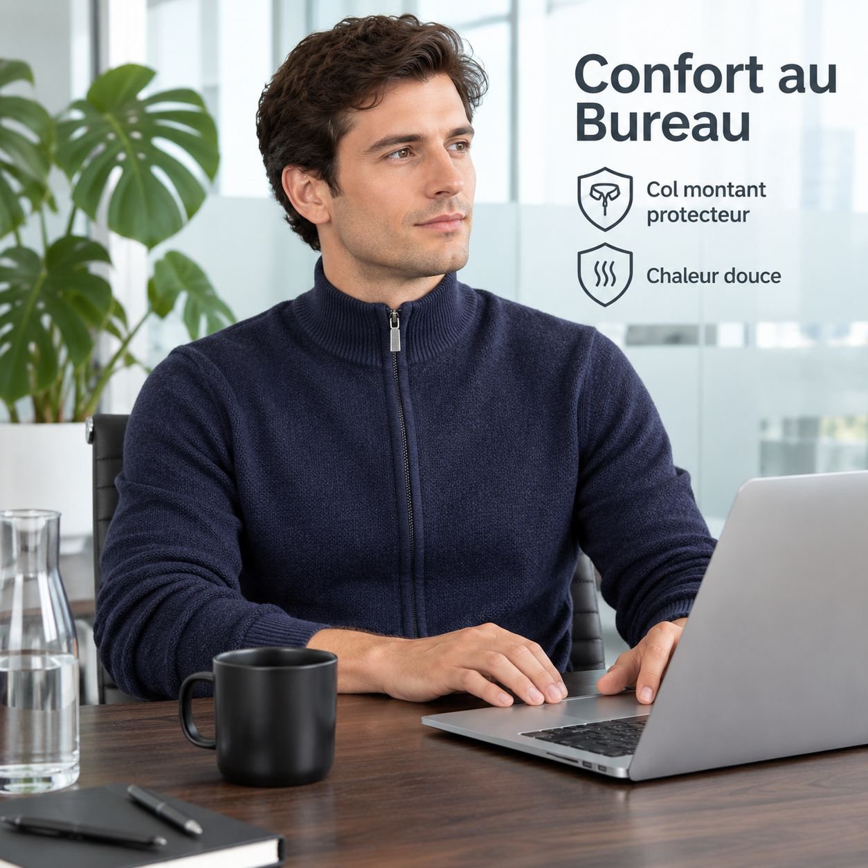 Haut en maille décontracté et tendance pour homme, automne
