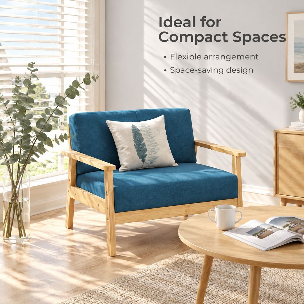 Modern Minimalist Fabric Armchair