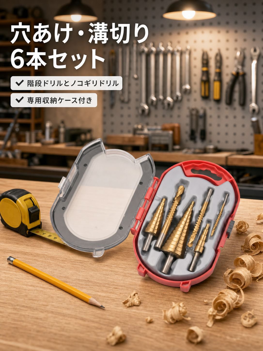 様々な素材に対応した穴あけ工具