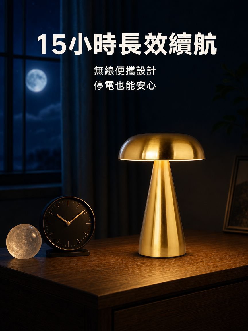 床頭可充電檯燈