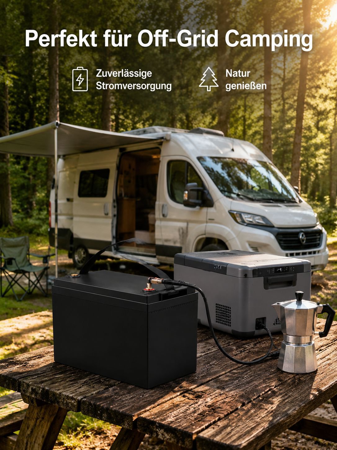 12V 100Ah LiFePO4 Energiespeicherbatterie für Wohnmobile und Solaranlagen