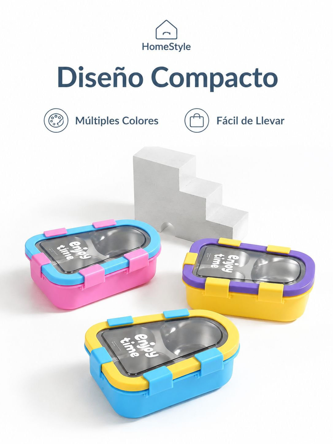 Lonchera térmica portátil de acero inoxidable 304 con compartimentos