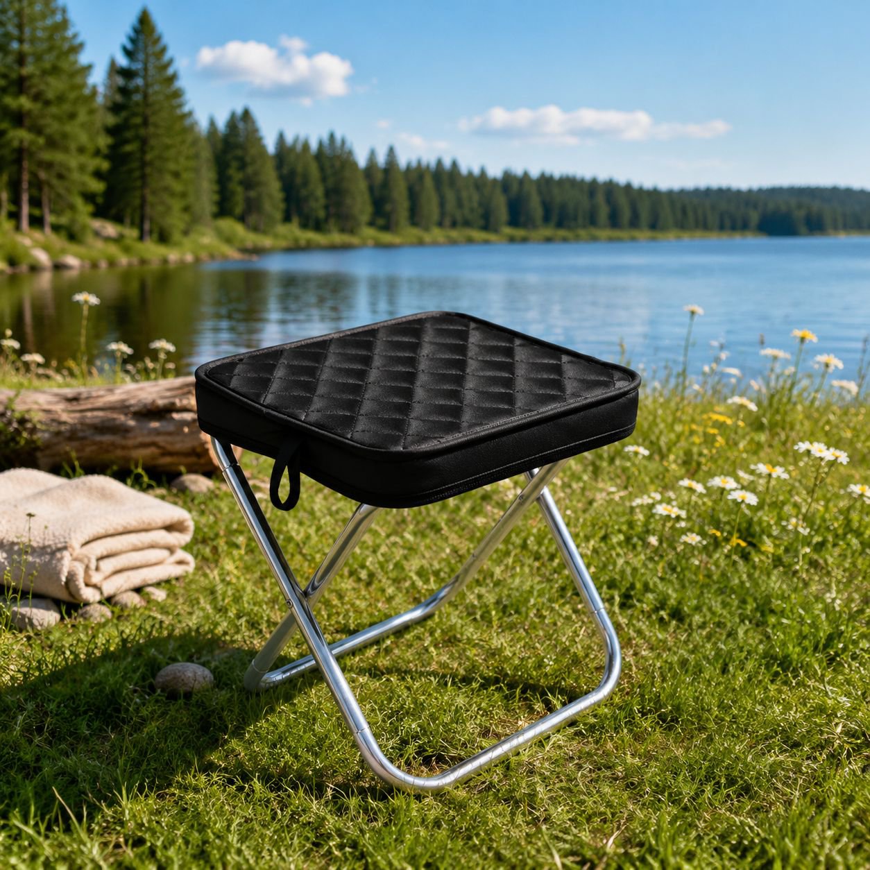 Leichter Klapphocker für unterwegs