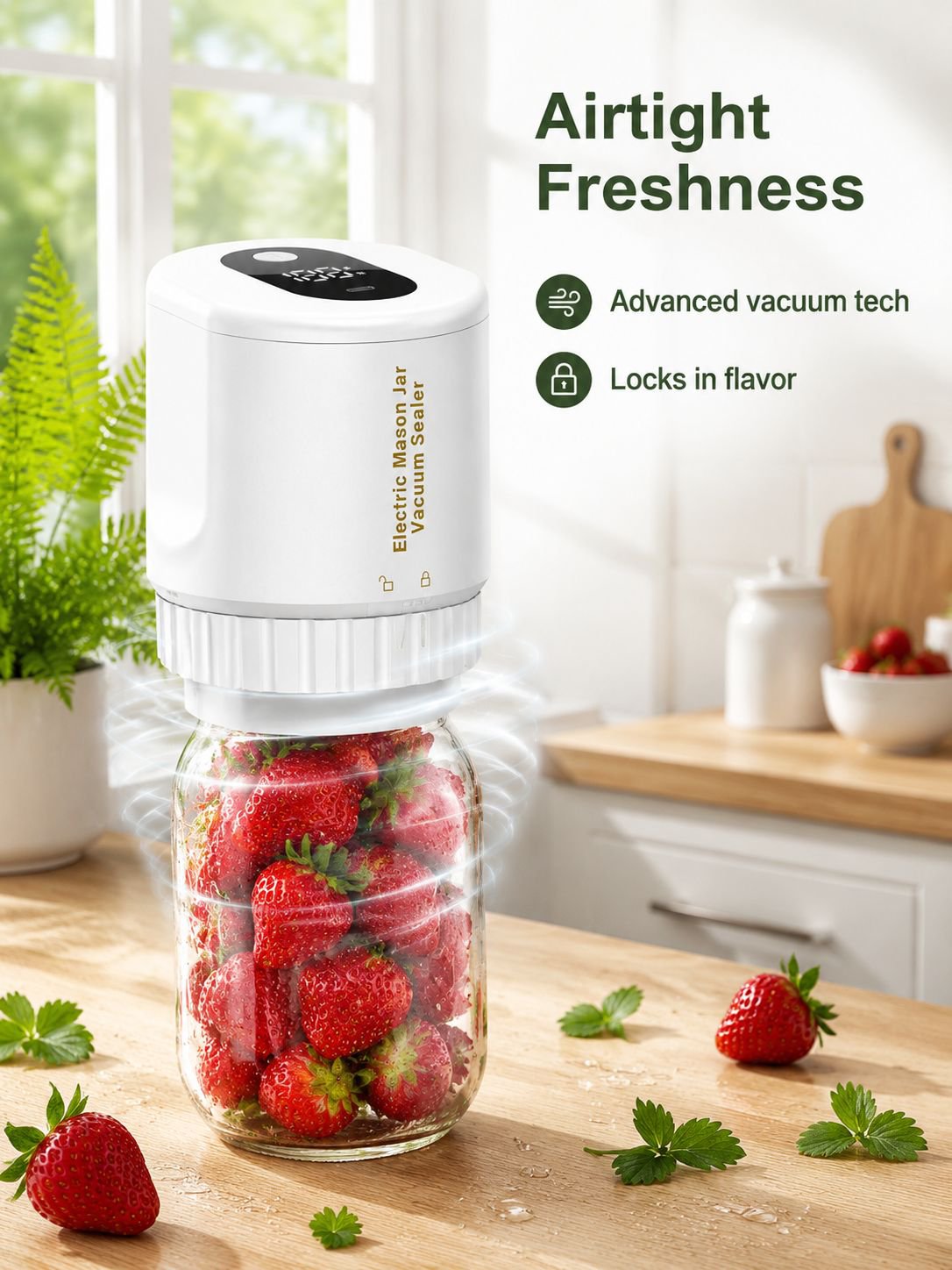 New Mason jar sealing machine, fully automatic small household food preservation machine, vacuum sea