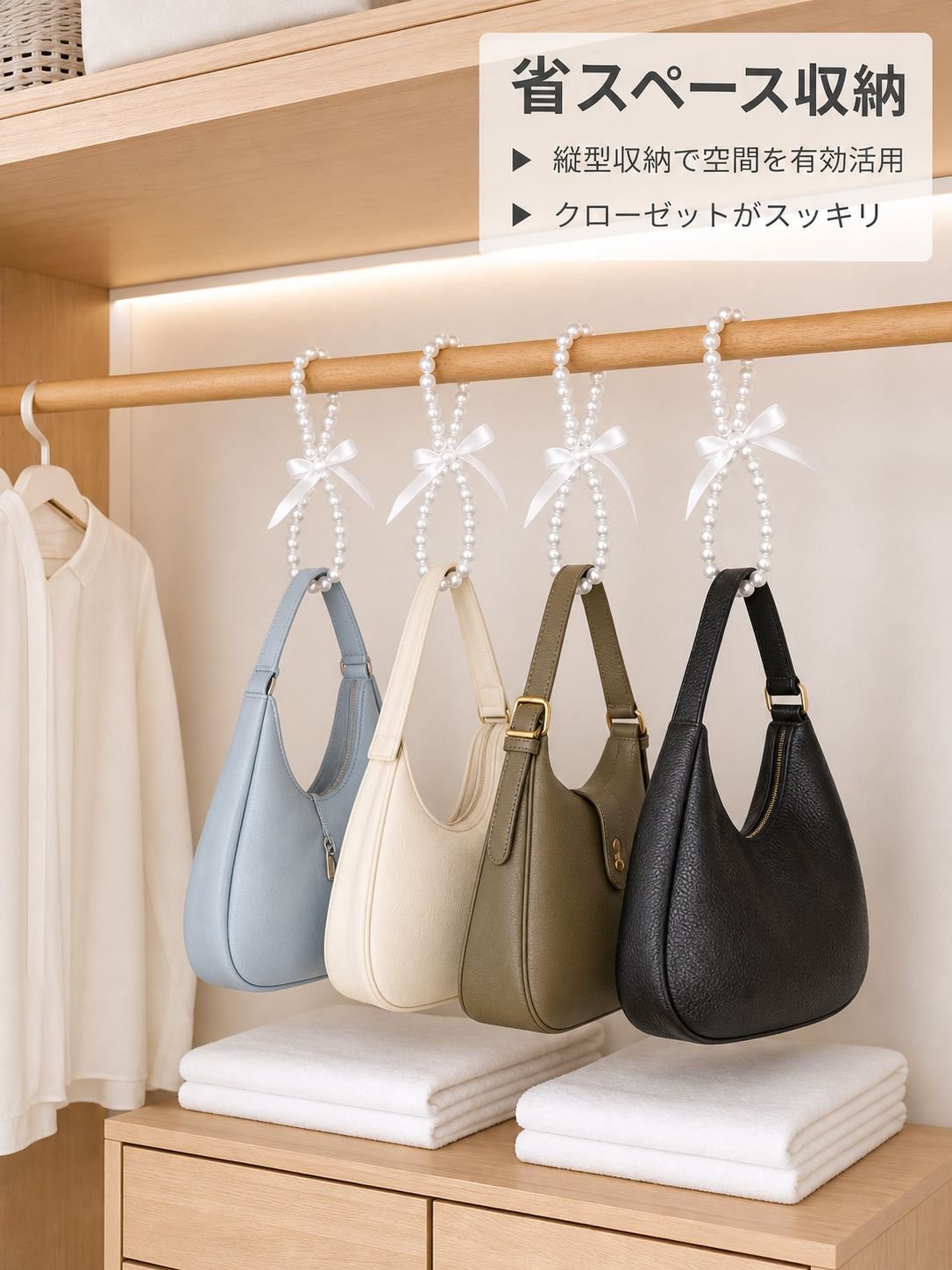 パール製の帽子フック