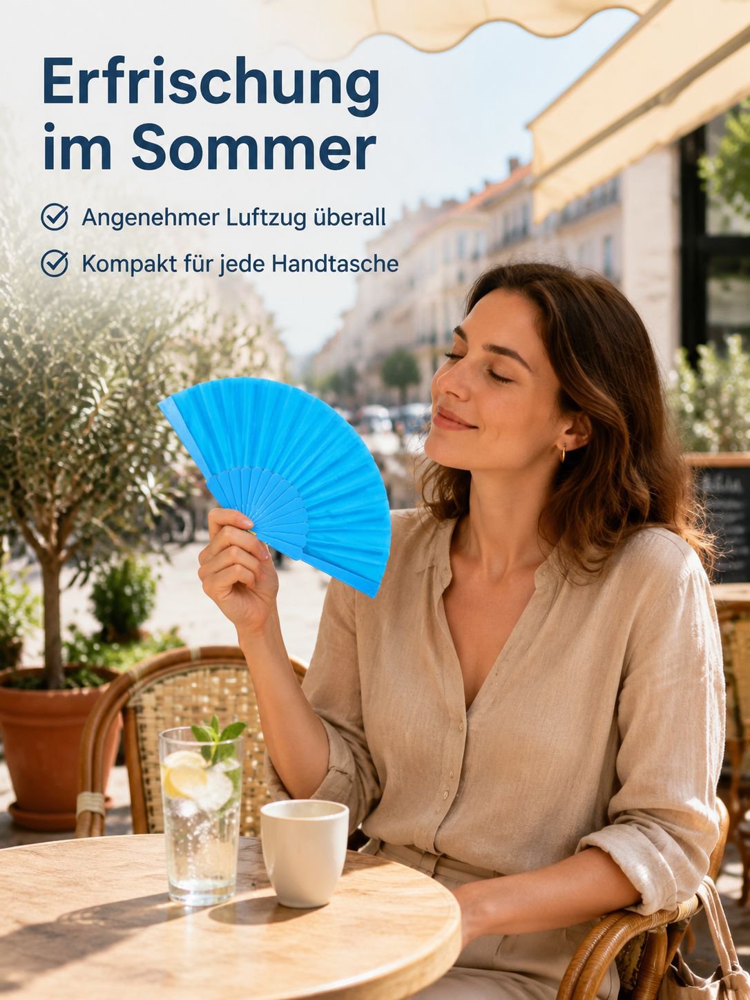 Grenzüberschreitender, einfarbiger, flacher Kunststofffächer für den Sommer, Requisite für Tanzauffü
