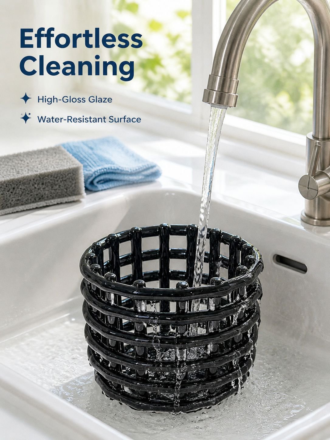 Ceramic Countertop Organizer Basket
