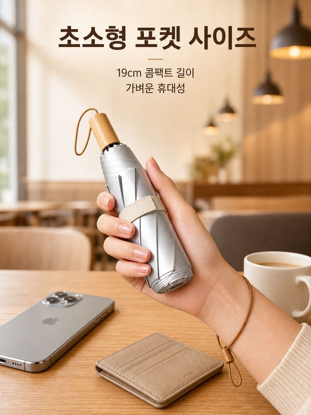티타늄 실버 이중 레이어 우산