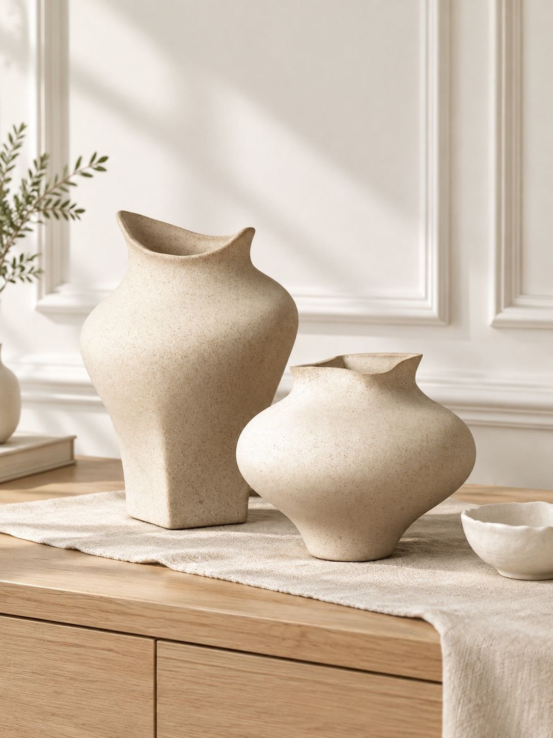 Vase en céramique irrégulier mat Misu