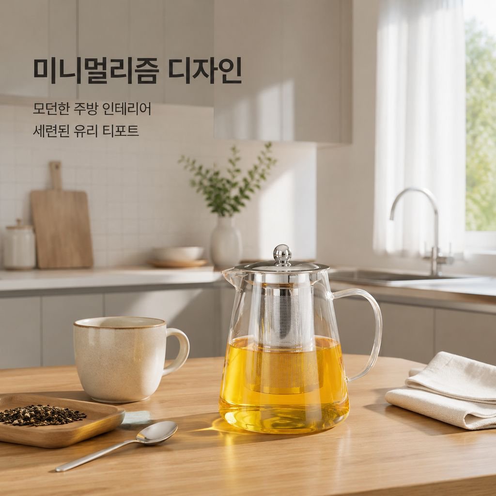 고붕규산 유리 티포트