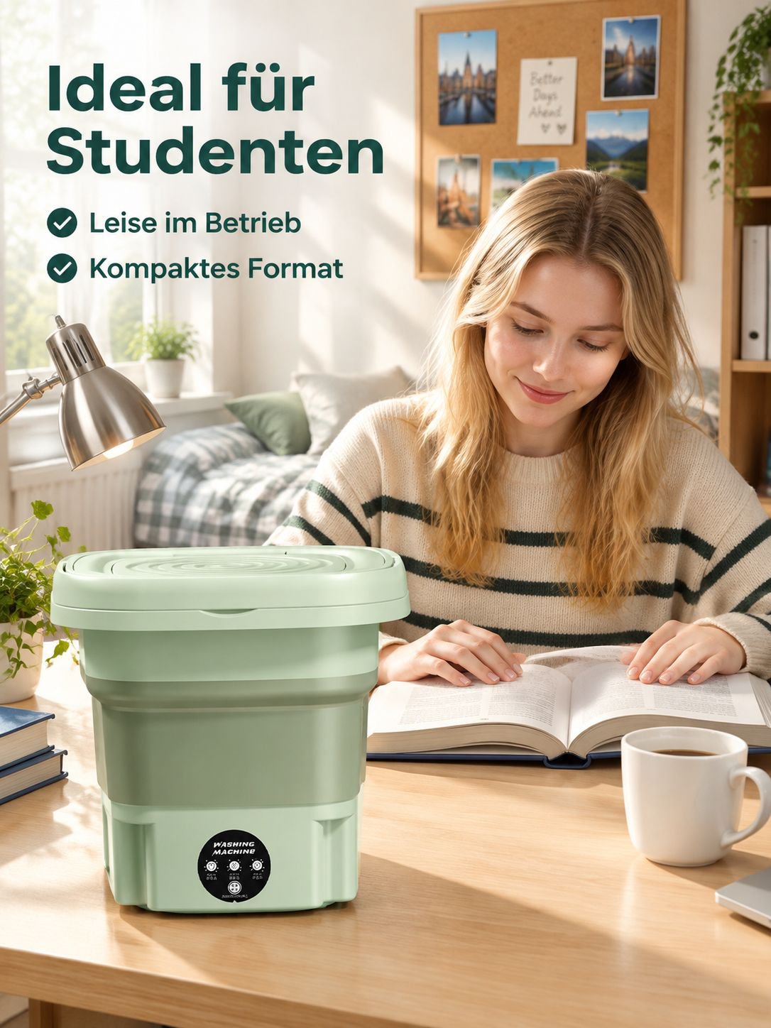 Faltbare Mini-Waschmaschine für Haushalt und Studentenwohnheim Unterwäsche und Socken tragbar