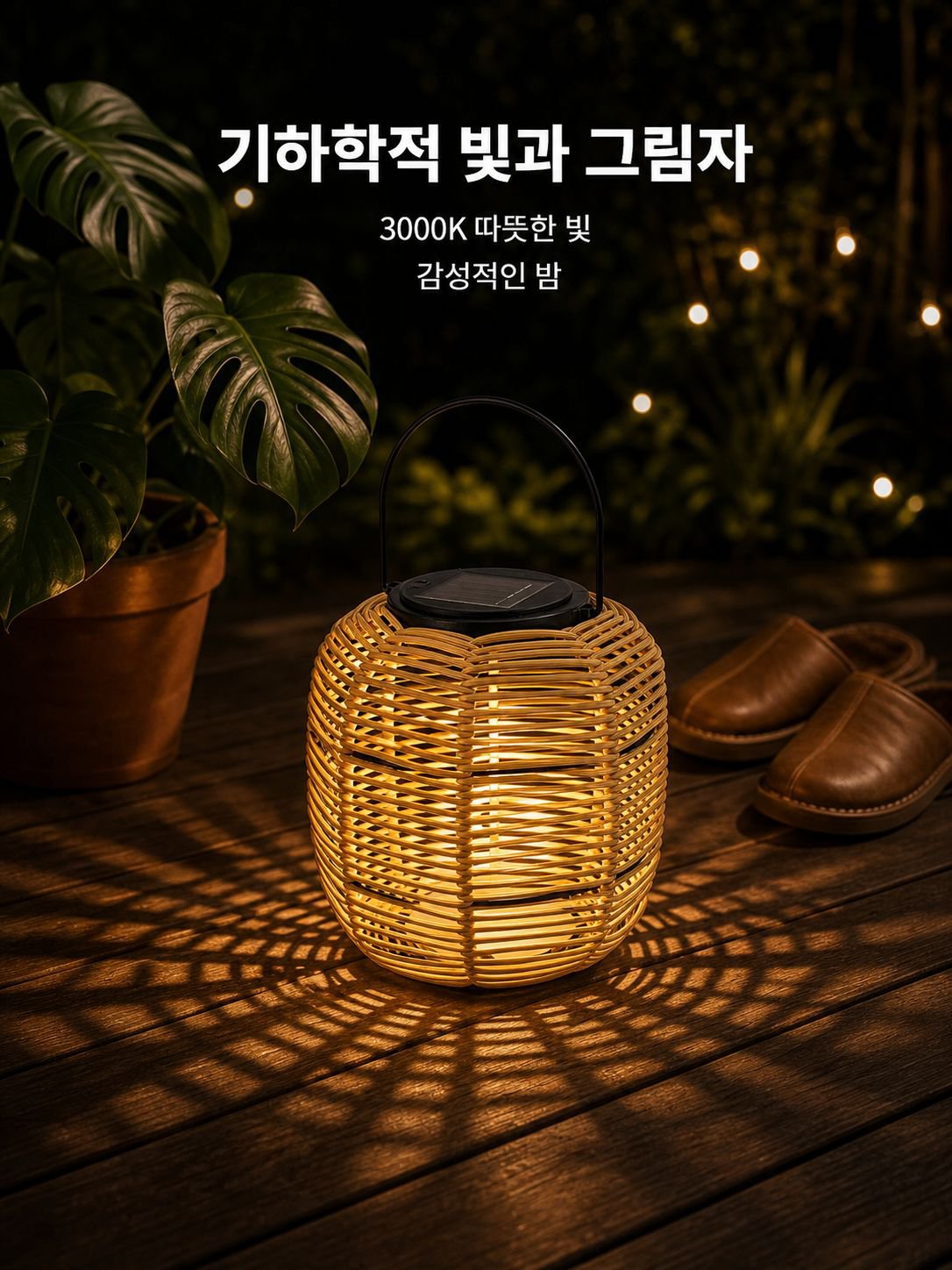 직조 정원용 태양광 조명