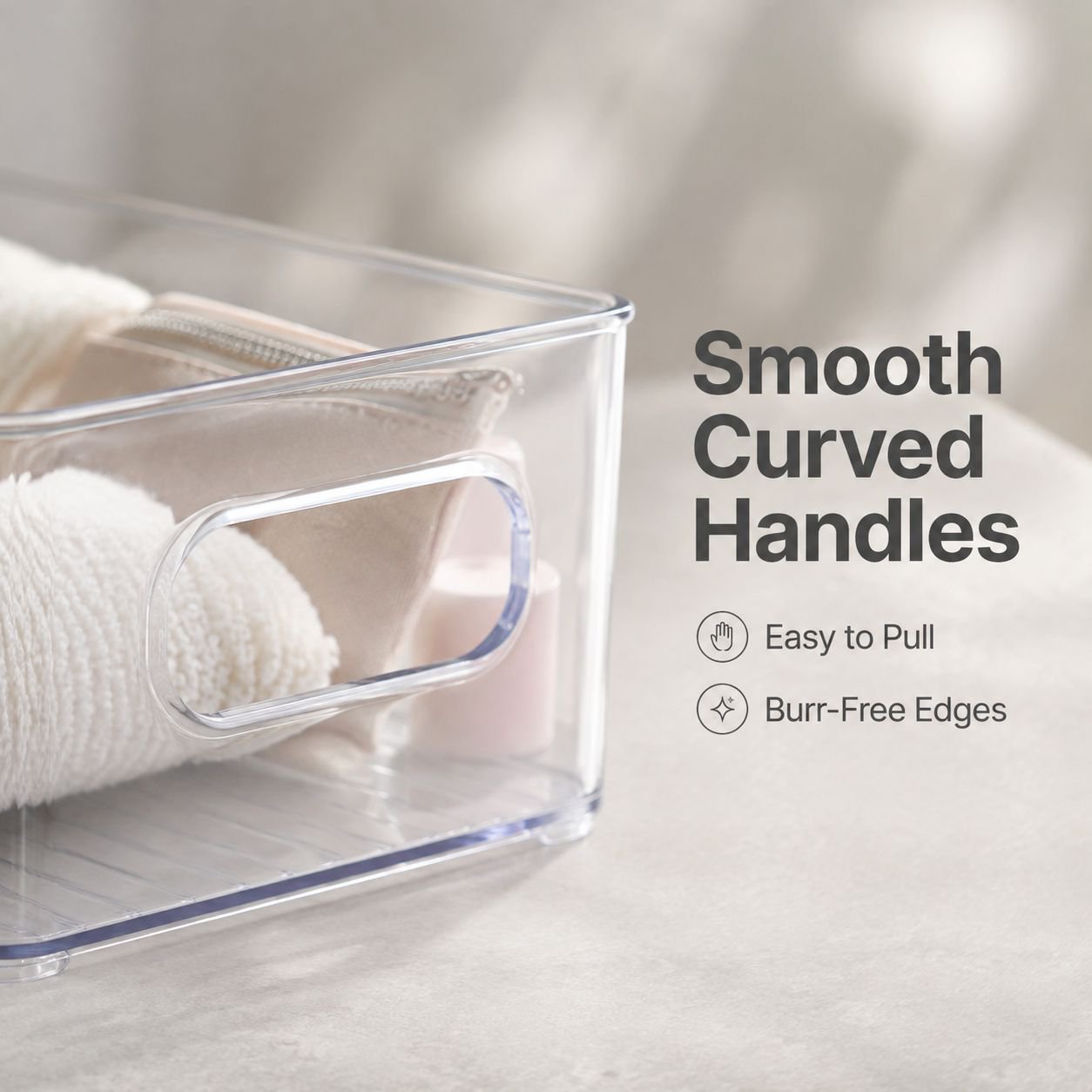 Narrow Rectangular Desktop Storage Box