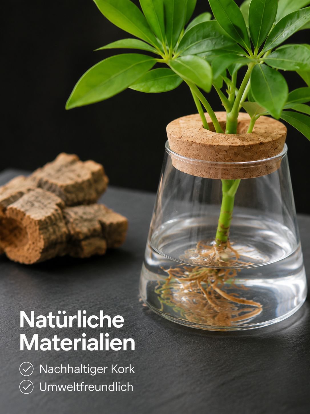 Kreative Mini-Pflanzen im Glasgefäß