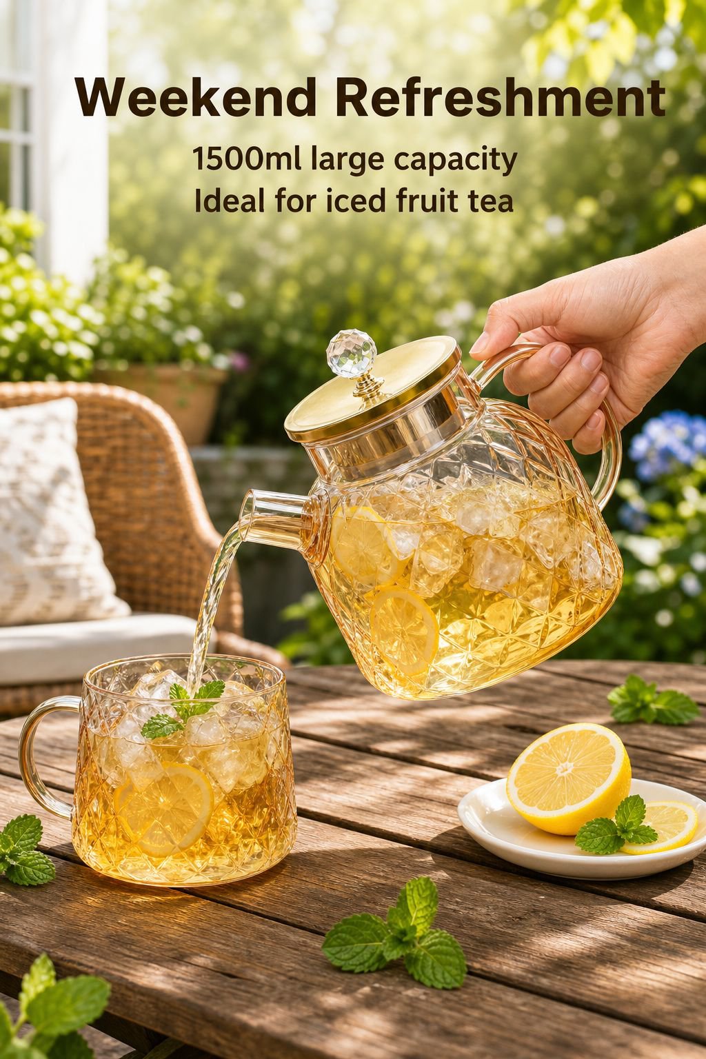 High borosilicate heat-resistant glass teapot
