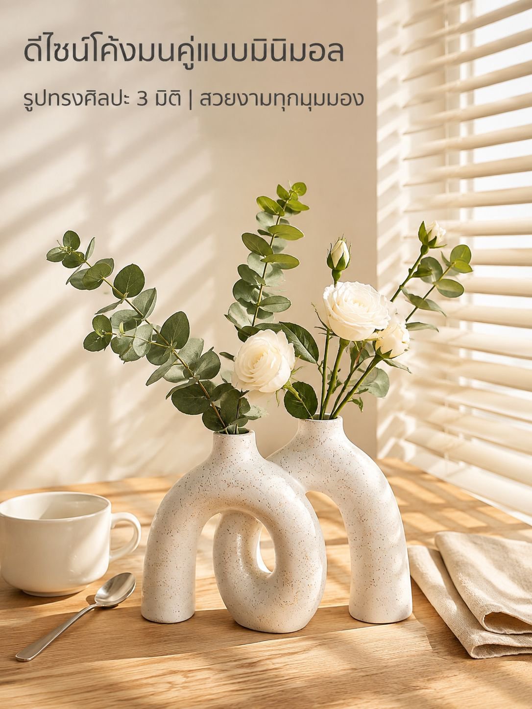 แจกันเซรามิกดีไซน์สร้างสรรค์สำหรับตกแต่งบ้าน