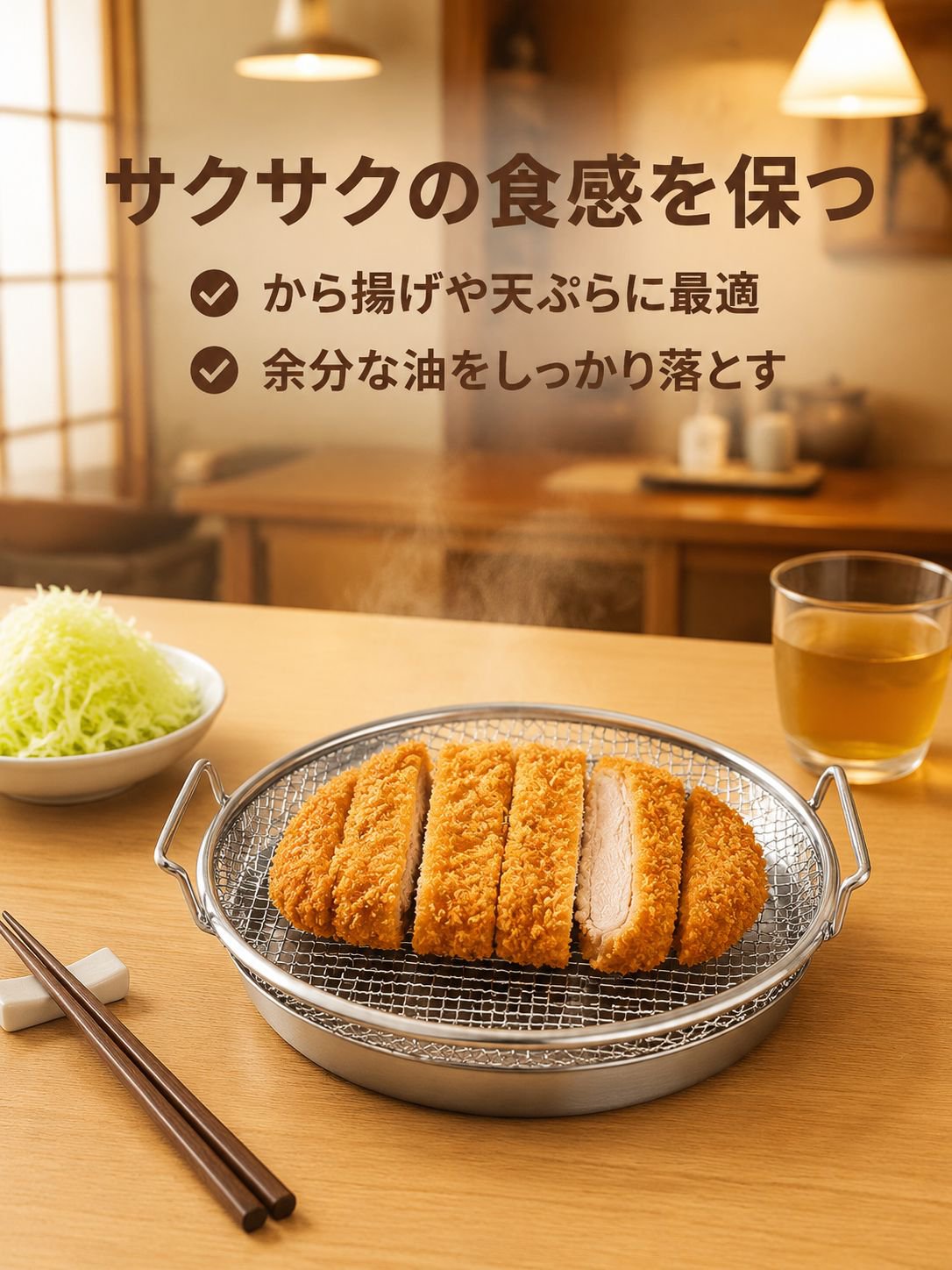 ステンレス両手オイルドレイナー全体画像