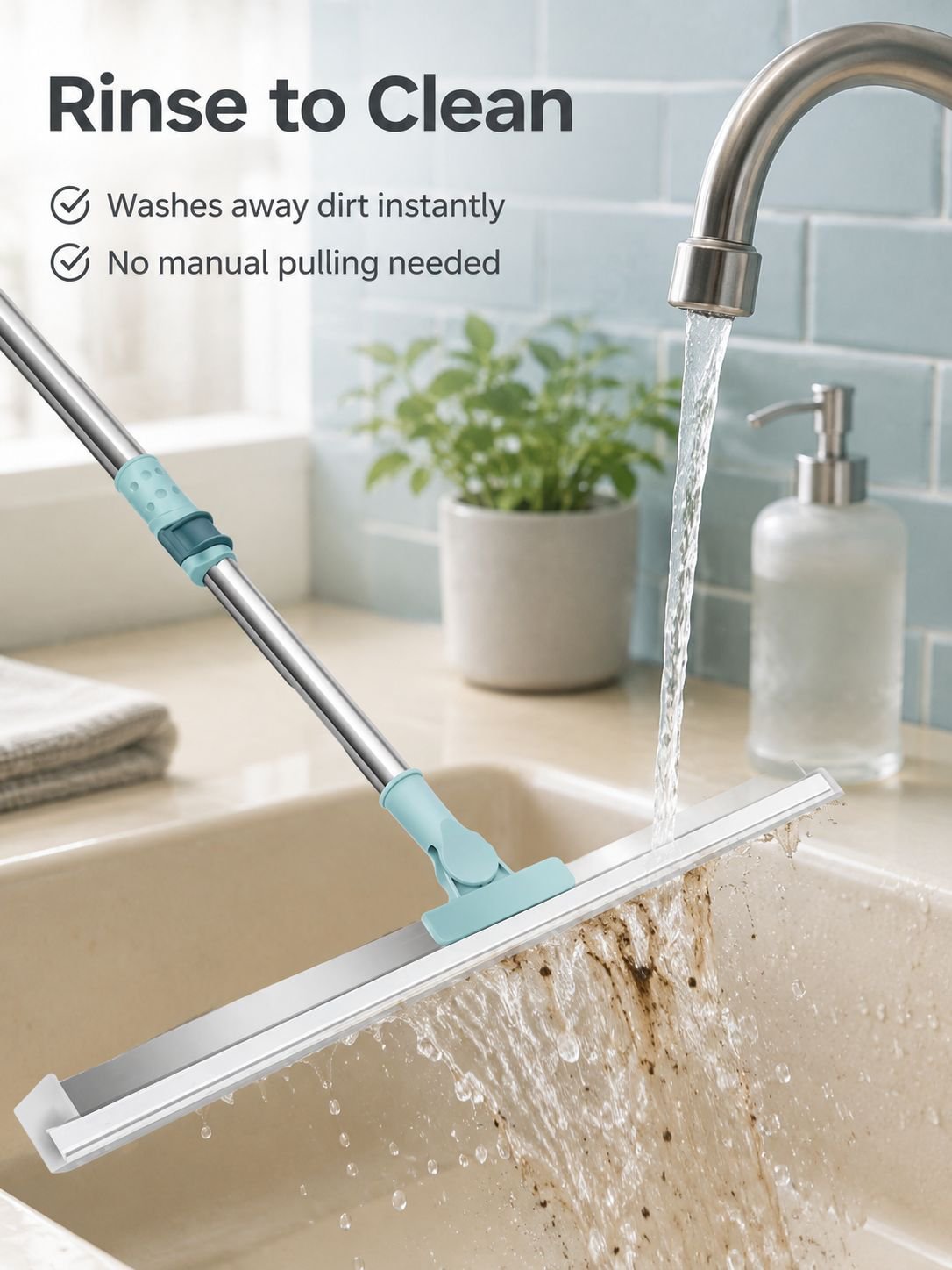 Versatile double blade sweeper for carpets and tiles