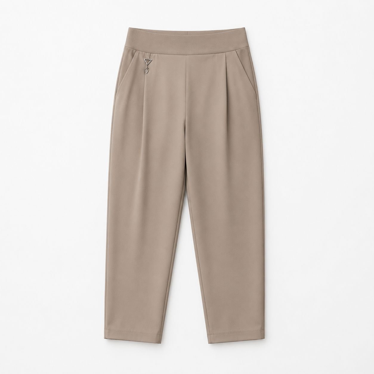 Pantalon cropped taille haute chic pour femmes d'âge moyen, idéal pour l'été et l'automne