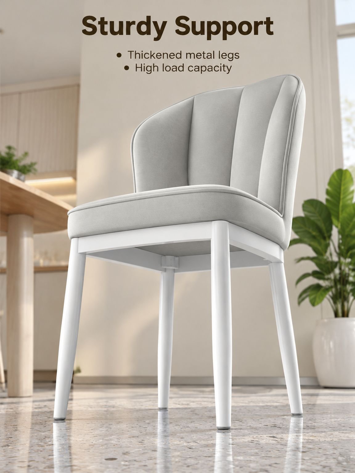 Upholstered reading chair placed in a comfortable living space