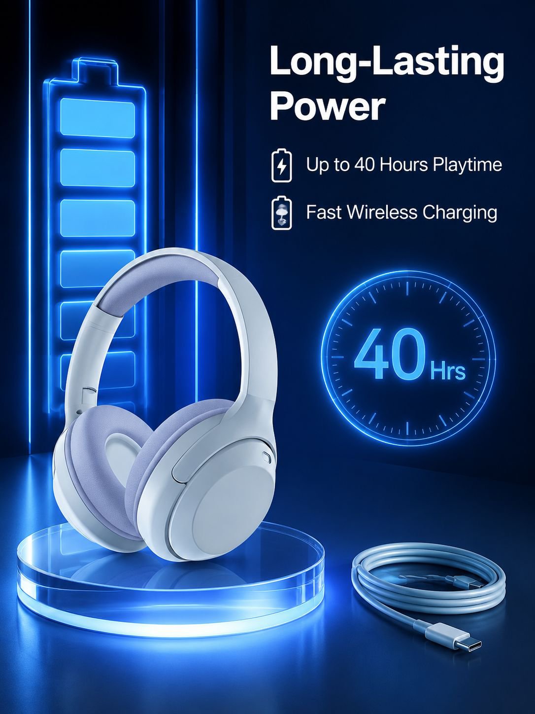High-Quality Wireless Over-Ear Bluetooth Headphones