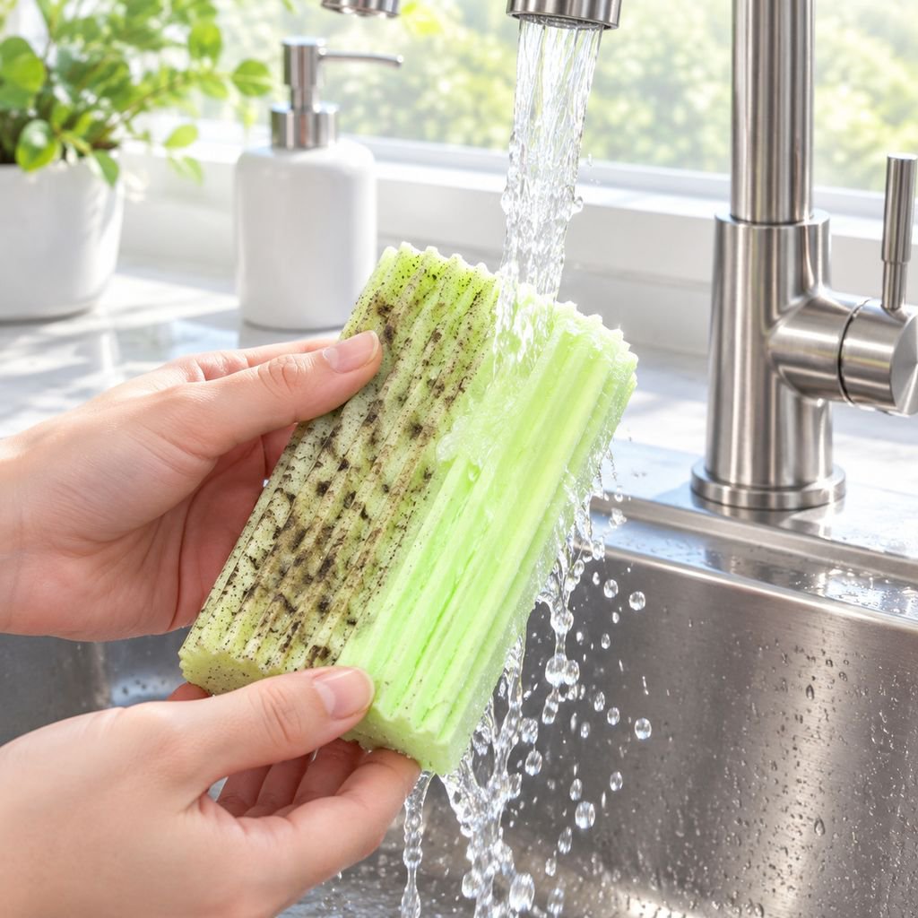 JMYマジックダスト除去スポンジは、水洗い可能なPVA吸水性ダスト除去・清掃スポンジで、サイズは11.3×5.5×4.5cmです。台所の食器洗い、隙間掃除、窓、窓枠、ブラインド、換気扇、家具、車内清掃