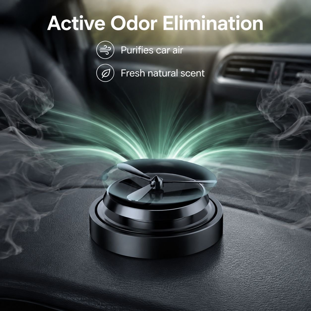 Solar Rotary Solid Car Diffuser Set