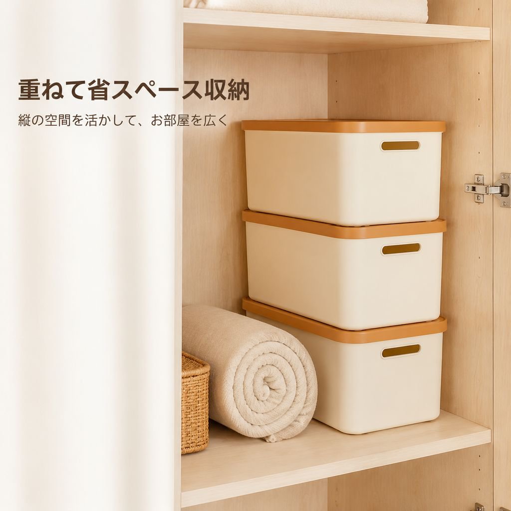 家庭用多機能プラスチック蓋付き収納ボックス 卓上用整理箱